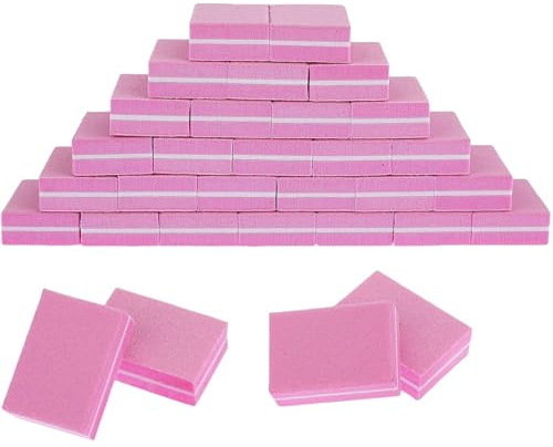 Heyumybit Buffer per Unghie,50 Pezzi Mini Blocchi Buffer per Unghie,Levigatura File Strumento Buffer,Buffer Blocco a Doppia Faccia,Adatti per Saloni di Bellezza Domestico Unghie in Gel