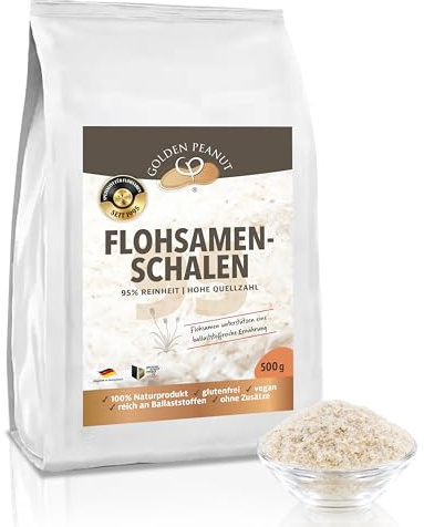 GOLDEN PEANUT Flohsamenschalen 95% hohe Quellzahl Ballaststoffe 2x500g