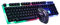 Gaming Keyboard and Mouse, Keyboard and Mouse Set USB Wired Gaming Set GTX300 And Combo Light up for Pc Computer Laptop Desktop Black