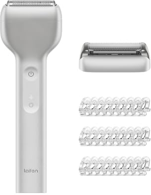 Laifen T1 Pro Rasoio Elettrico,Regolabarba Uomo, 12.000 Tagli/min, Argento | Motori Lineari 12.000 Tagli/min, Lamina 0,055 mm, 3 Trimmer per Peli Lunghi, Batteria di 120 Minuti, Impermeabilità IPX7