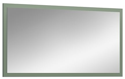 xonox.home – Spiegel Station 106x55x2 cm in Smoke Green Nachbildung – Dekorativer Wandspiegel in moderner Optik – Großer Garderobenspiegel für den Eingangsbereich