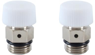 DUZEPA 2 PCS 1/4inch Automatic Bleed Valves,Air Release Valve,Radiator Accessories for Exhaust Openings and Radiators(1/4 Inch External Thread)
