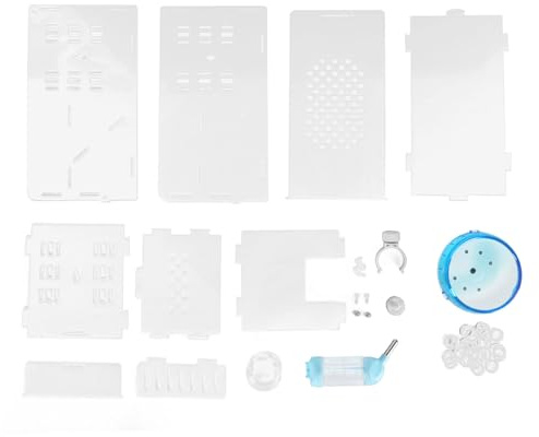 Acryl-Hamsterkäfig, klares transparentes Design mit leisem Laufrad, komplettes Haustierzubehör für kleine Hamsterheime, stabile Konstruktion