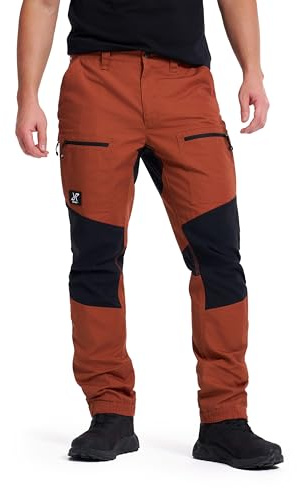RevolutionRace Herren Nordwand Pro Pants, Hose zum Wandern und für viele Outdoor-Aktivitäten, Rusty Orange/Black, L