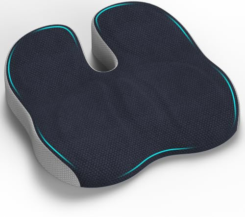 Retazly Orthopädisches Sitzkissen, Steissbeinkissen Entlastung, Ergonomisches Sitzkissens Bürostuhl, Komfortabel Sitzkissen Stuhl, Stress Abbauen Stuhlkissen Sitzpolster für Büro Auto (Dunkelgrau)
