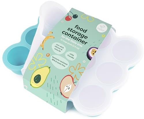 chuckle - XL 12 X 75 ml Boîtes De Conservation Pour Aliments Pour Bébés Avec Couvercle - Silicone De Qualité Alimentaire - Aliments Pour Bébés Faits Maison, Légumes, Glaçons, Purées De Fruits