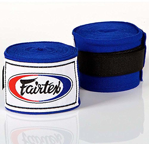 Fairtex Bandagen, halb-elastisch, 4.5 m, blau, Hand Wraps, MMA, Muay Thai