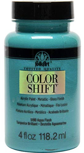 FolkArt Color Shift Acrylfarbe in verschiedenen Farben (118 ml), Aqua Flash