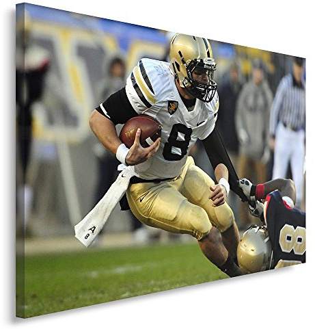Feeby. Wandbild - 1 Teilig - 80x120 cm, Leinwand Bild Leinwandbilder Bilder Wandbilder Kunstdruck, AMERICAN FOOTBALL, SPORT, WEIß