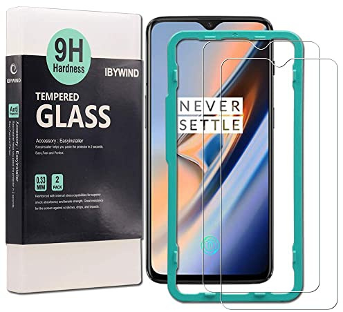 Ibywind Schutzfolie für OnePlus 6T[2 Stück],Inklusive Easy Install Kit (Zentrierrahmen)