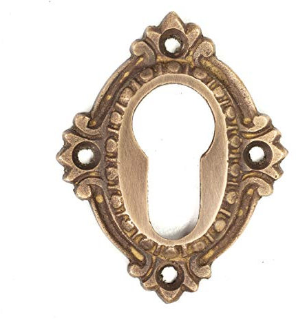 Antikas - Schloss Rosette aus Messing für Türen Jugendstil-Historismus-Gründerzeit