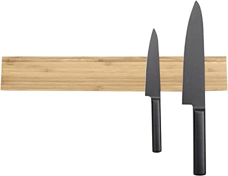 KITCHENDAO 43 cm (17 '') Messerhalter Magnetisch, Bambus Messerblöcke- 50% Stärkerer Magnet Magnet Messerhalter Wand-Sichere und einfache Aufbewahrungslösung für Küchenmesser