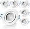 Sweet Led – 6x LED Einbaustrahler 230V GU10 IP44 aus Aluminium Einbauleuchten inkl. 7W Leuchtmittel (warmweiß) – Einbauspots für Badezimmer, Küche & Feuchträume
