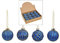 MC-Trend 12er Set edle Luxus Glas Weihnachtskugeln Ø 6cm Weihnachtsbaum Kugeln Christbaumkugeln Weihnachts Deko (BLAU Gold)