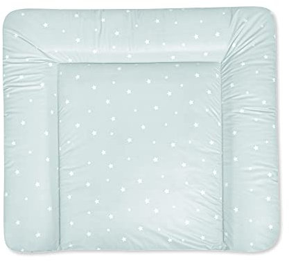 Julius Zöllner Wickelauflage Softy 85x75 cm - Wickelunterlage - wasserdicht und abwischbar - Made in Germany – Oeko-Tex Standard 100 – Star mint