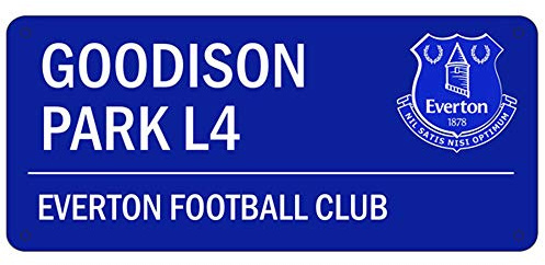 Official Everton FC Goodison Road Metal Street Sign (40cm x 18cm)