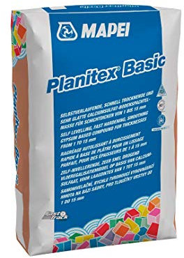 MAPEI Planitex Basic Selbstverlaufende Calciumsulfat-Bodenspachtelmasse Sack a 25 Kg