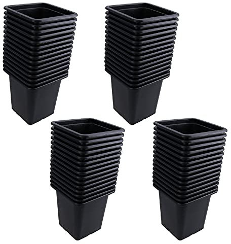 AB Tools-Green Blade Lot de 60 mini pots de fleurs carrés en plastique 7 cm