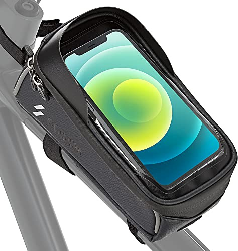EAZY CASE Fahrrad Rahmentasche, wasserfeste Fahrradtasche mit Smartphone Halterung, Handyhalterung mit Touchscreen perfekt zur Navigation auf dem Rad