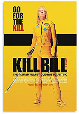 GNKIO Kill Bill Quentin Tarantino Violence Aesthetics Movie Poster 9 Leinwand Kunst Poster und Wand Kunst Bild Druck Moderne Familie Schlafzimmer Dekor Poster 12x18inch(30x45cm)