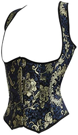 Hengzhifeng Corsage Karnevals Damen Steampunk Korsage mit Trägern | Unterbrustcorsage mit Metallstäbe