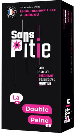 Sans Pitié Gesellschaftsspiele – La Double Peine – von Blanc Manger Coco und Juduku – Gesellschaftsspiel hergestellt in FranHardlines – Spiel mit 600 Karten
