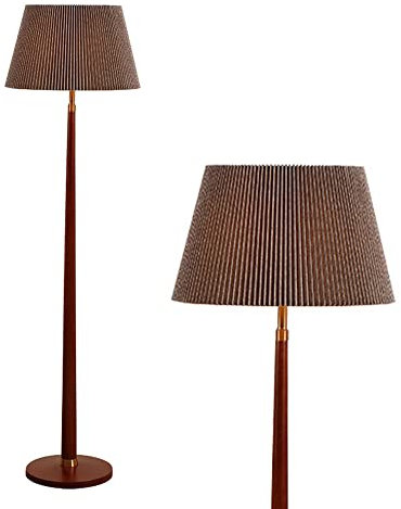 FAZRPIP Stehlampe Chinesische Retro Tischlampe In Holzecke Hohe Stehlampe Mid Century Arbeitszimmer Wohnzimmer Vertikale Stehlampe Nachttischlampe Lampe