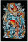 wandmotiv24 Poster als Wanddeko, Größe 60x40cm, Drache, Fisch, Japan, Moderne Wanddeko, Wandbilder, Deko, Bild M0246