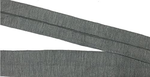 3 m Schrägband 20 mm vorgefalzt grau 100% Viscose