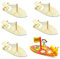 6 Stück DIY Holz Segelboot Set, Holz Segelboot für Kinder, DIY Malerei Holzboot, für Förderung der Praktischen Fähigkeiten und des Kreativen Denkens der Kinder