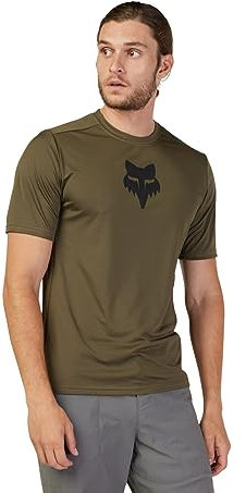 Fox Racing Ranger Ss Jersey Lab Head Windbreaker Herren, Grün, S