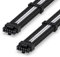 EZDIY-FAB 16AWG PCI-e 5.0 12VHPWR PSU Sleeved Cable, 600W 12+4 Pin Male to 12+4 Pin Male Cable for RTX 3090Ti/4070Ti/4080/4090, 60cm/23.62in-Black White