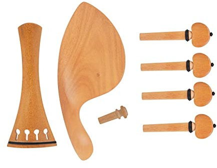 Anfänger Geige Zubehör 4/4 Größe Geigenteile Set Geigenwirbel Kinnhalter Saitenhalter Stachel Ersatzteile Geigenbeschläge Set Für Geiger