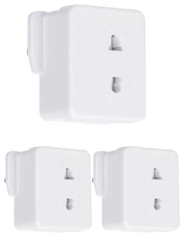 Pack of 3 Shaver Plug Adaptor UK - Electric Toothbrush Plug UK - 2 Pin to 3 Pin Adapter Plug UK Converter Electric Sockets, Shaver Adapter Plug For Toothbrush, Shaving & Socket Adapter.