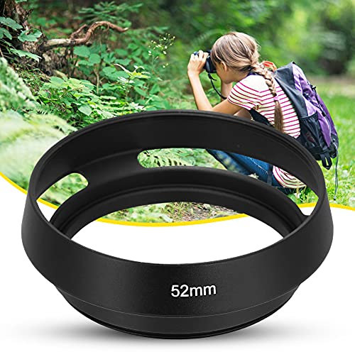 Tbest Paraluce in Metallo F2 da 23 Mm, Paraluce Universale in Lega di Alluminio, Paraluce per Fotocamera, Protezione Parasole, 52 Mm (52 MM)
