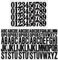 Zngou 5 Sheet Capital Letter Stickers 1 Inch 2 Stick On Letters Self Adhesive Waterproof Vinyl Alphabet Sticky and Number Craft Signs Poster Cards Mailboxes（Black）