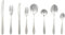Russell Hobbs Combo-8795 - Set di posate Lisbona, 88 pezzi, in acciaio inossidabile, utensili da tavola per 12 persone, lavabili in lavastoviglie, forchette/coltelli/cucchiai e 4 cucchiai da portata