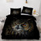 ROUSKI Bettwäsche Eule 135x200 cm 2teilig 100% Leicht Mikrofaser Kinderbettwäsche Vintage Eule Bettbezug mit Reißverschluss 3D Motiv Zimmer Dekor Bettwäsche-Sets mit Kissenbezüge 80x80