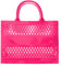 Hxiaen Mode Grande Capacité PVC Cabas Caoutchouc Silicone Sac de Plage Pochette Vinyle, Rose, Einheitsgröße