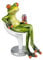 formano lustige Frösche, Sammlerfigur,Froschhausen (Hocker)