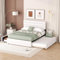 Idemon - Cama de plataforma con cajón de 140 x 200, adecuada para 2 personas, con 2 cajones (blanco)