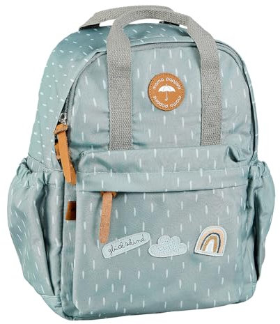 Mama Poppins Germany Kindergartenrucksack ab 3 Jahre | mit Glückskind Patch (Grau)