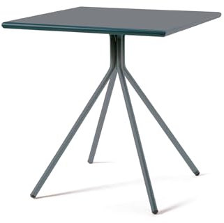 Mondo Viro Gartentisch aus verzinktem Metall, Höhe 75 cm (mittelgroß, 70 x 70 cm, 75 h, antikgrau)
