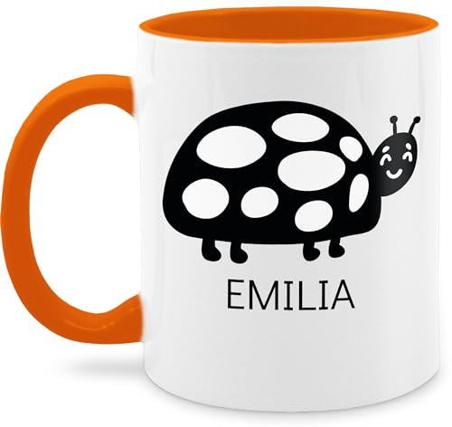 Tasse Tassen 325ml - Skandi Style Scandi bedruckt - Marienkäfer - 325 ml - Orange