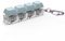 4-Button Keyboard Fidget Toy,Portable Pockets Mechanical Keyboard Button Stress Relief Toys without Lights,Cute Mini 4 Keys Keyboard Keychain for Kids and Adults (Light Blue)