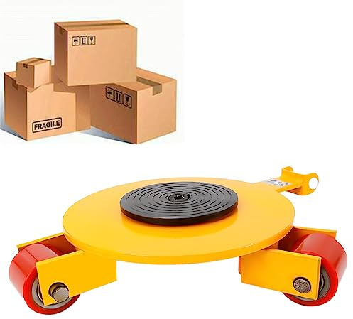 TaNeHaKi Machinery Mover 2T Transportfahrwerk Schwerlastrollen Transportroller Schwerlast Machinery Roller 360° Rotation Industrieroller Panzerrollen Schwerlast Maschine Dolly