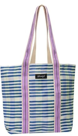 Mr. Wonderful - Bolsa estampada rayas - Azul y blanco - Bolsa de mujer - Bolsa de viaje y playa