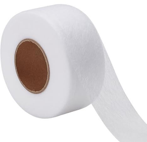HOBBIESAY 70 Yards 2inch White Fusible Batting Tape Seam Tape Hot-Pressed Film Fusible Tape for DIY Clothing Sewing Art Batting Sewing Washable Material