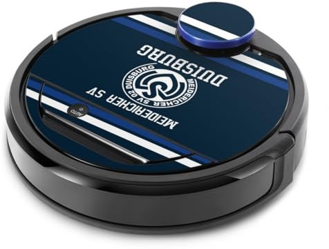 Folie Skin Sticker aus Vinyl-Folie Aufkleber kompatibel mit Ecovacs Deebot Ozmo 930 MSV Duisburg Bundesliga Offizielles Lizenzprodukt
