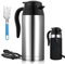 24V Travel Kettle, 750ml Portable Car Kettle, 24V kettle for lorry with Cup Sleeve Cup Brush, Cigarette Lighter, Stainless Steel Electric Car kettle for Campervan, Hot Water, Coffee, Tea (24, Volts)